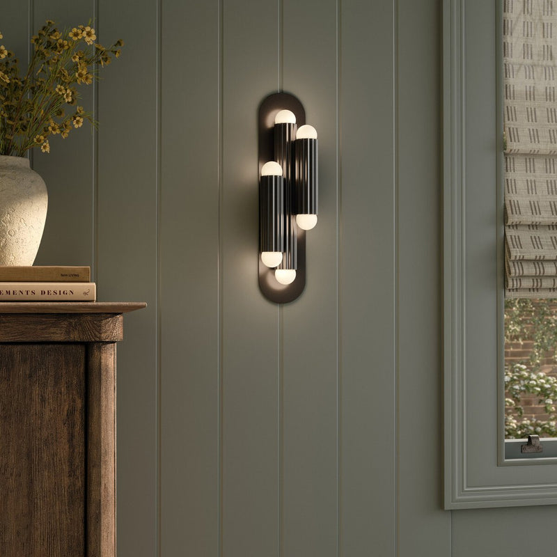 Vesta Triple Sconce - Black Gunmetal