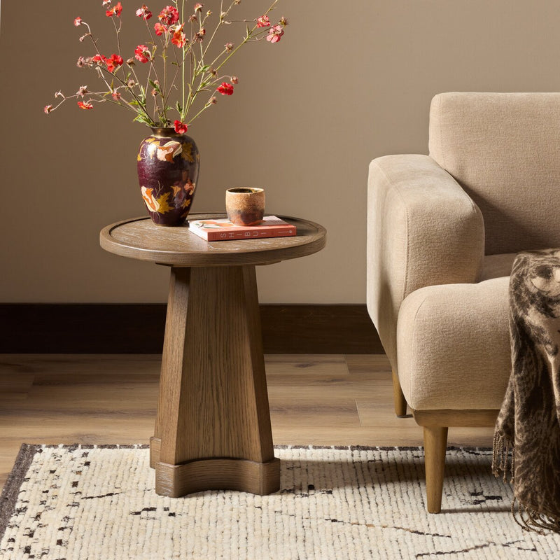 Ember End Table - Tumbled Brown Oak Veneer