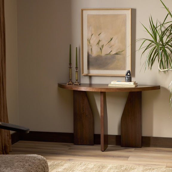 Leon Console Table - Burnished Eucalyptus Veneer