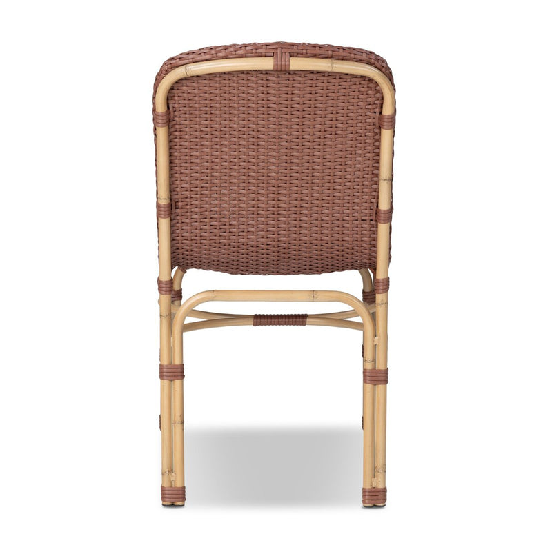 Marita Outdoor Dining Chair - Maroon Flat Weave
