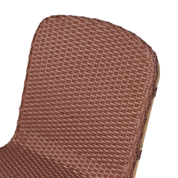 Marita Outdoor Dining Chair - Maroon Flat Weave