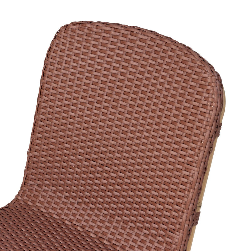 Marita Outdoor Dining Chair - Maroon Flat Weave