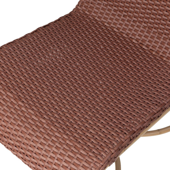 Marita Outdoor Dining Chair - Maroon Flat Weave