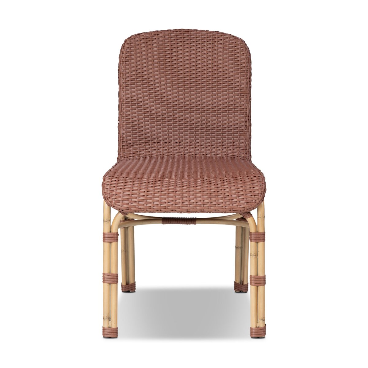Marita Outdoor Dining Chair - Maroon Flat Weave