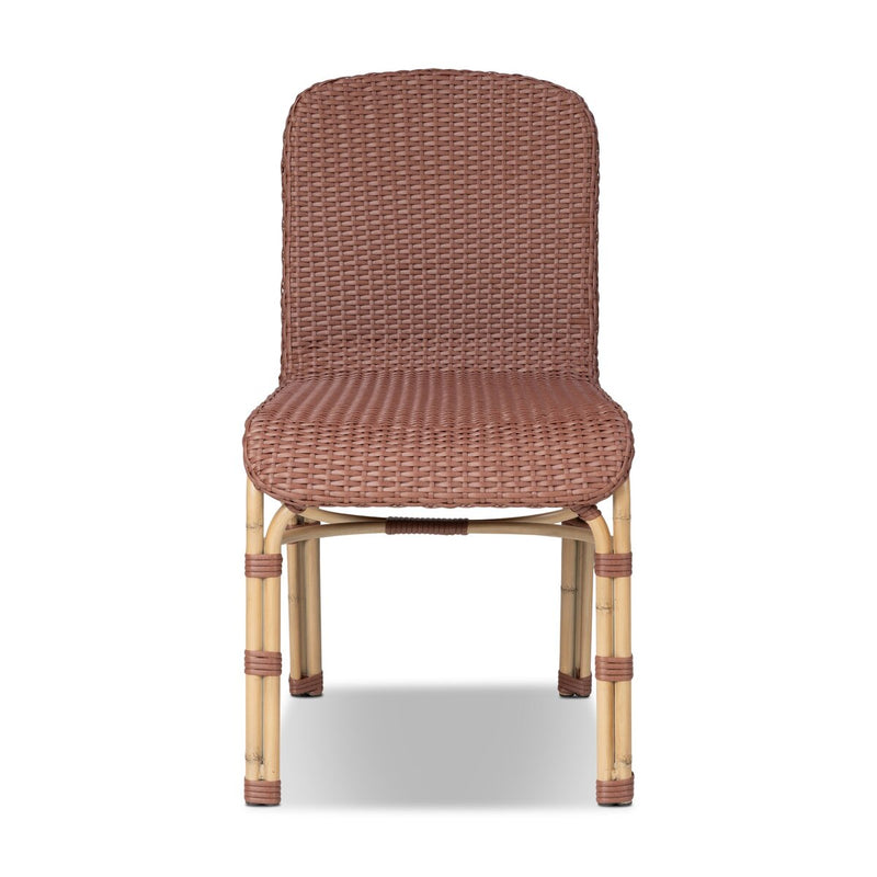 Marita Outdoor Dining Chair - Maroon Flat Weave