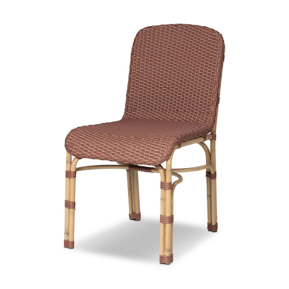 Marita Outdoor Dining Chair - Maroon Flat Weave