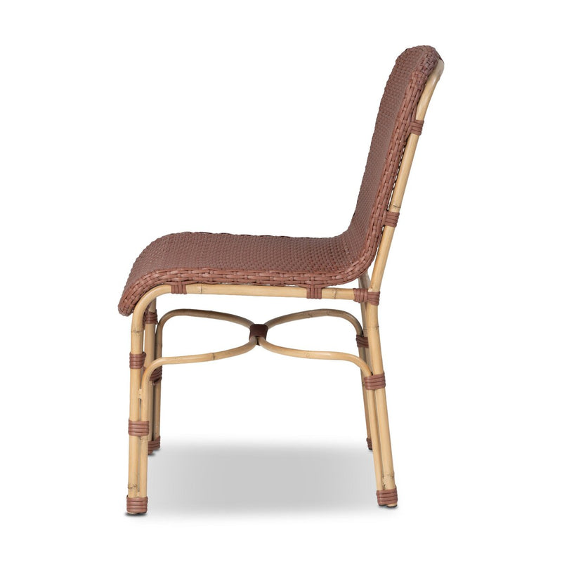 Marita Outdoor Dining Chair - Maroon Flat Weave
