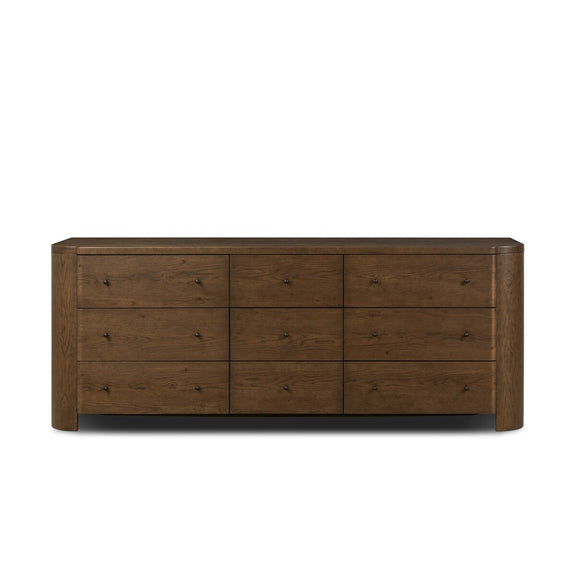 Akumi 9 Drawer Dresser - Umber Oak Thin Veneer