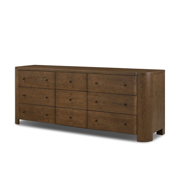 Akumi 9 Drawer Dresser - Umber Oak Thin Veneer