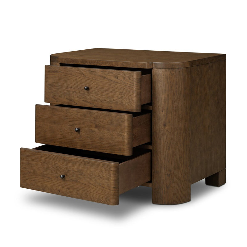 Akumi Nightstand - Umber Oak Thin Veneer