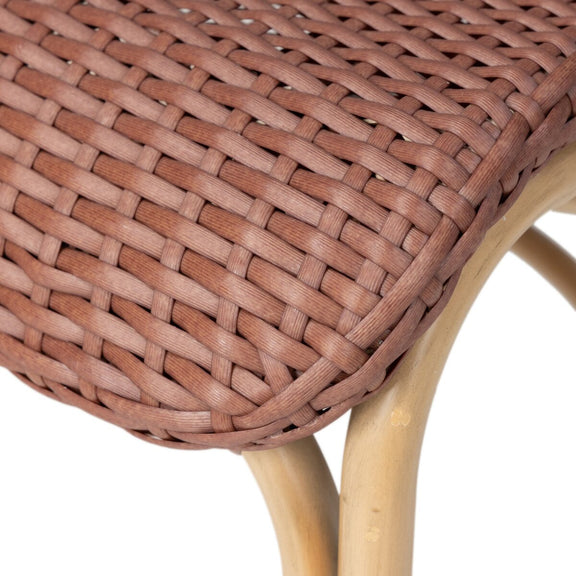 Marita Outdoor Chair - Maroon Flat Weave
