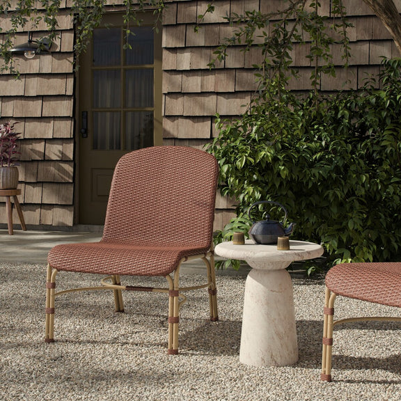 Marita Outdoor Chair - Maroon Flat Weave