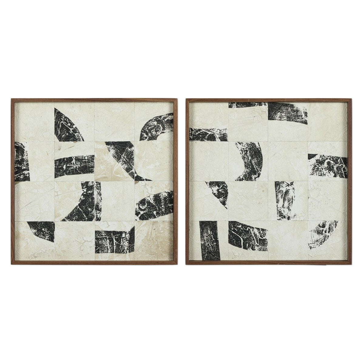 Bits & Pieces Diptych by Douglas Galloway - Walnut Floater