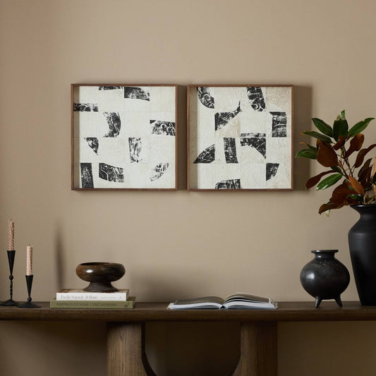 Bits & Pieces Diptych by Douglas Galloway - Walnut Floater