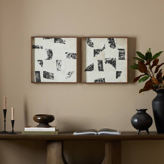 Bits & Pieces Diptych by Douglas Galloway - Walnut Floater