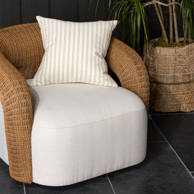 Prague Outdoor Pillow - Dunlin Taupe