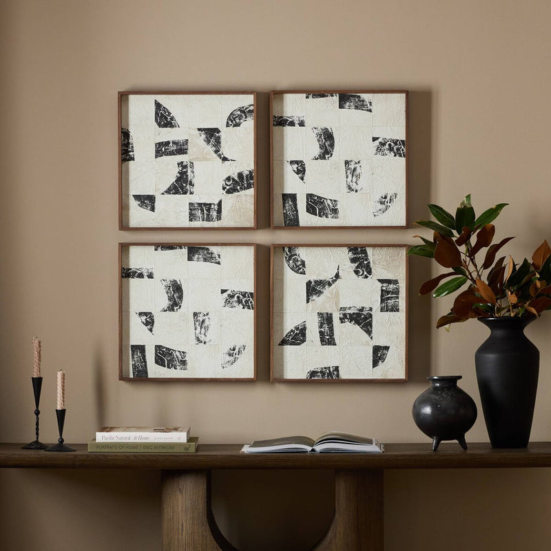 Bits & Pieces Set Of 4 by Douglas Galloway - Walnut Floater