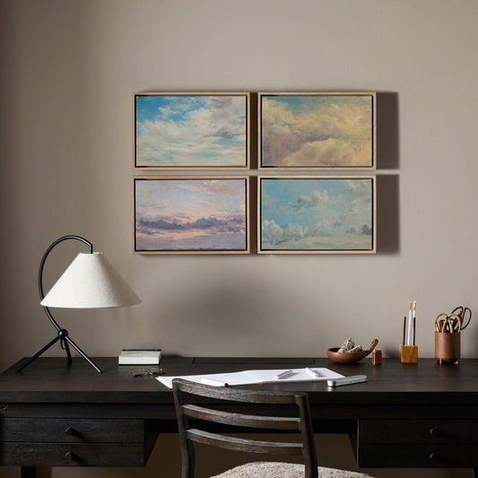 Cloud Study Set Of 4 by John Constable - White Oak Floater