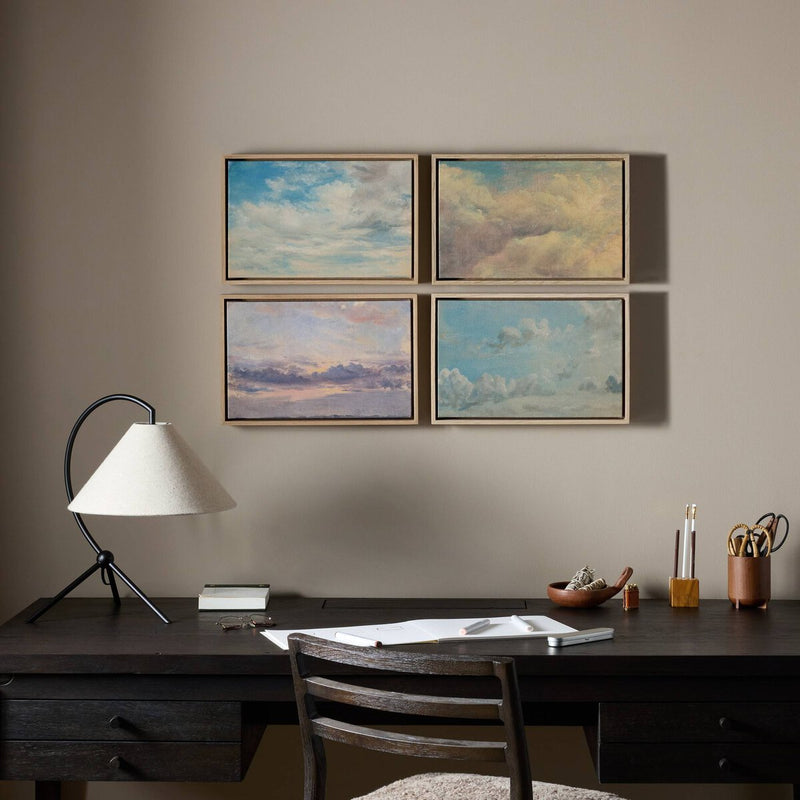 Cloud Study Set Of 4 by John Constable - White Oak Floater
