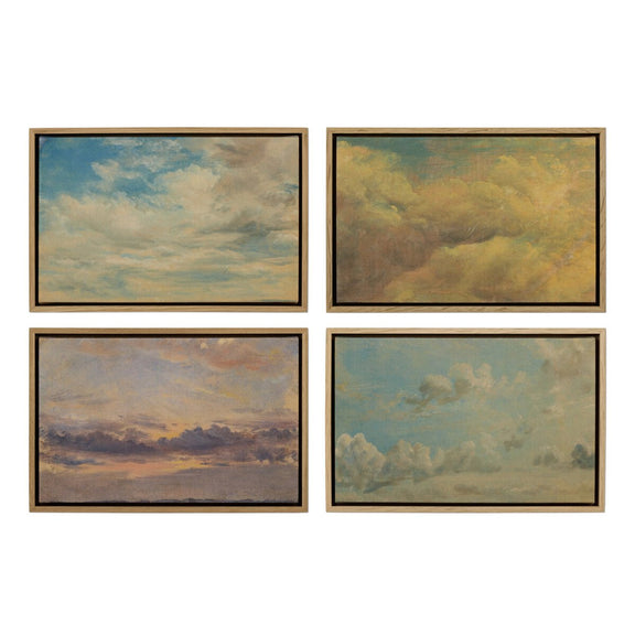 Cloud Study Set Of 4 by John Constable - White Oak Floater