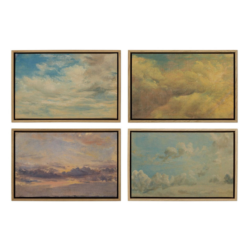 Cloud Study Set Of 4 by John Constable - White Oak Floater
