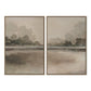 Reflections Diptych by Lauren Fuhr - Vertical Grain White Oak Floater