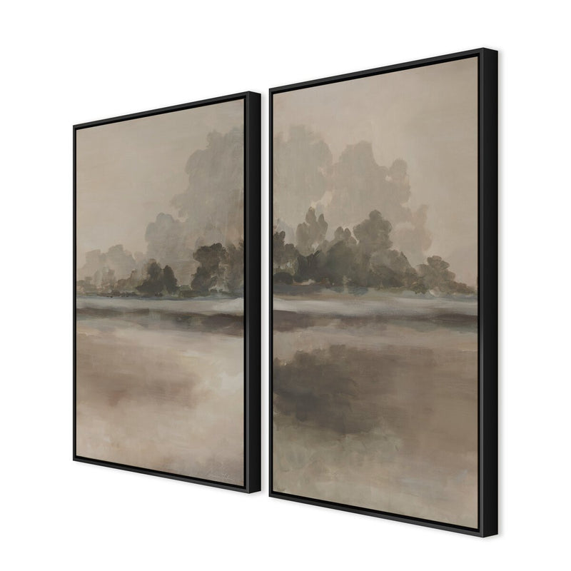 Reflections Diptych by Lauren Fuhr - Black Maple Floater