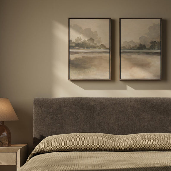 Reflections Diptych by Lauren Fuhr - Walnut Floater