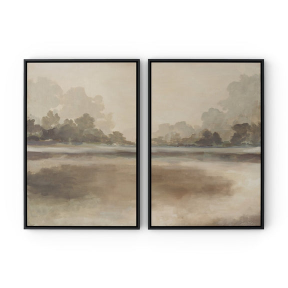 Reflections Diptych by Lauren Fuhr - Black Maple Floater