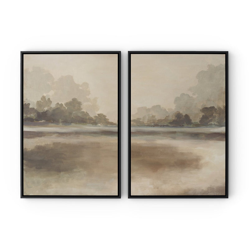 Reflections Diptych by Lauren Fuhr - Black Maple Floater