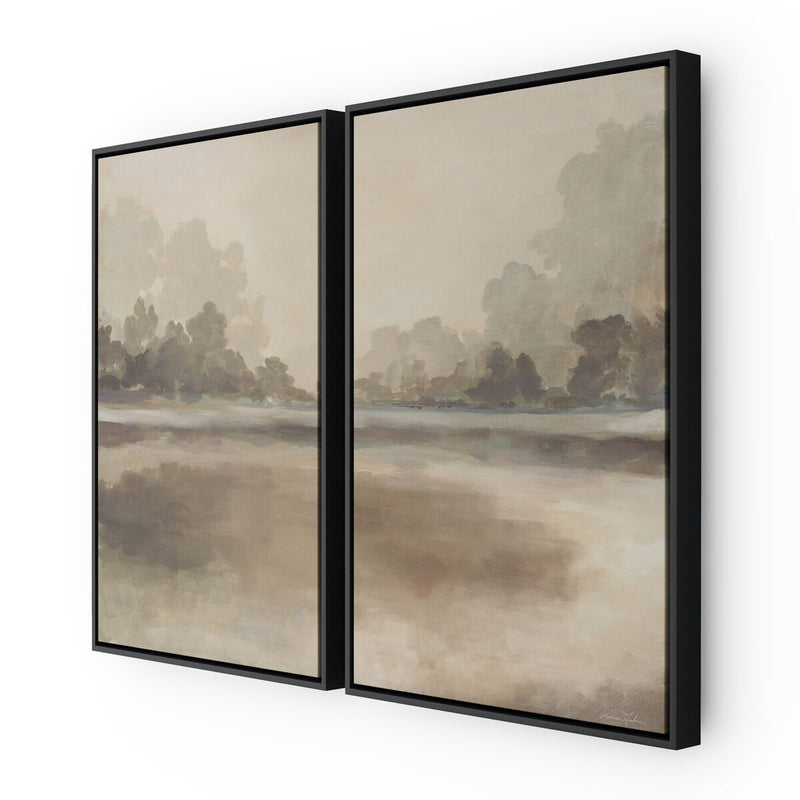 Reflections Diptych by Lauren Fuhr - Black Maple Floater