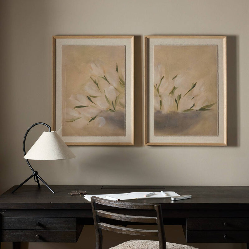 Bowl Of Tulips Diptych by Jess Engle - Rooftop Vertical Grain White Oak