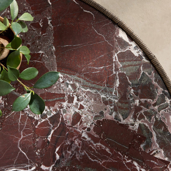 Brixby Outdoor Coffee Table - Merlot Marble