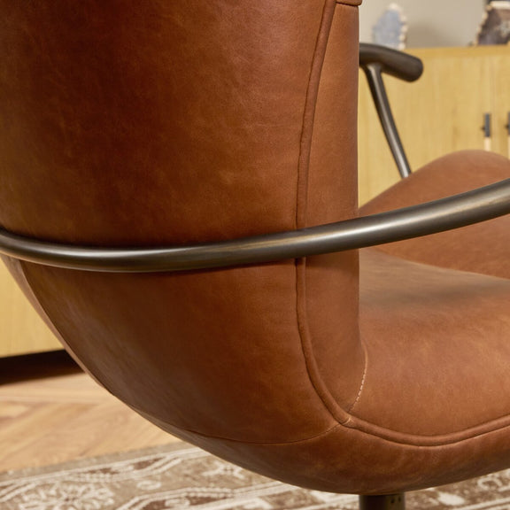 Willow Swivel Chair - Dulane Mahogany