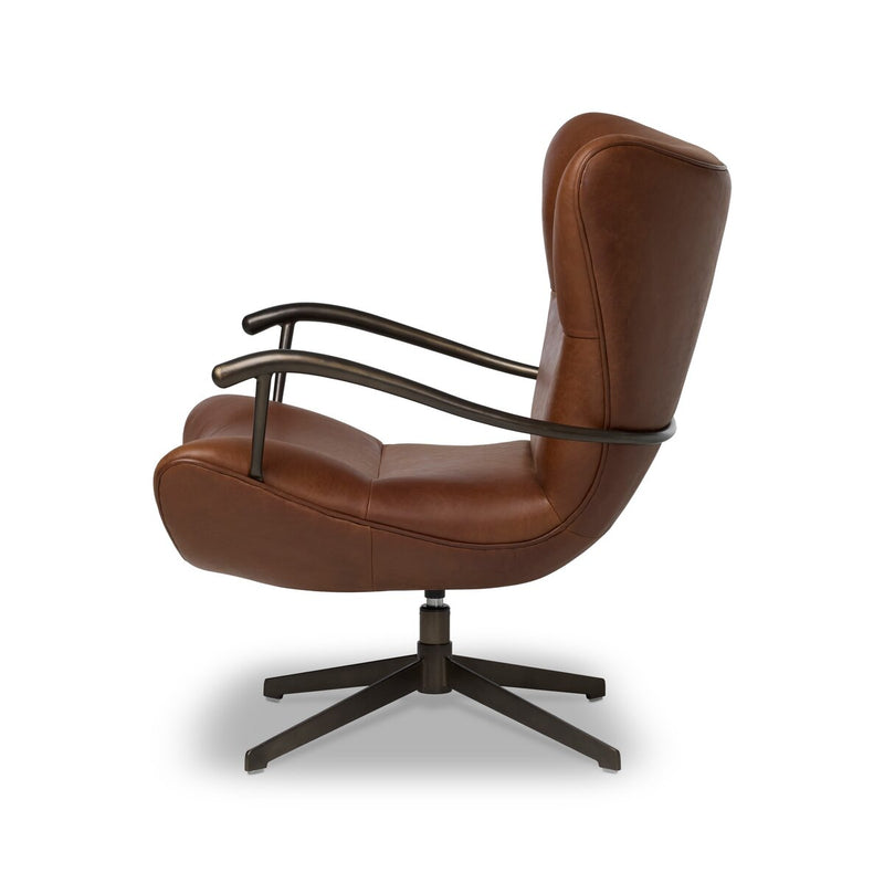 Willow Swivel Chair - Dulane Mahogany