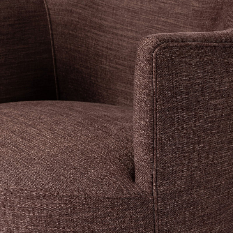 Aurora Fringe Swivel Chair - Laughlin Plum