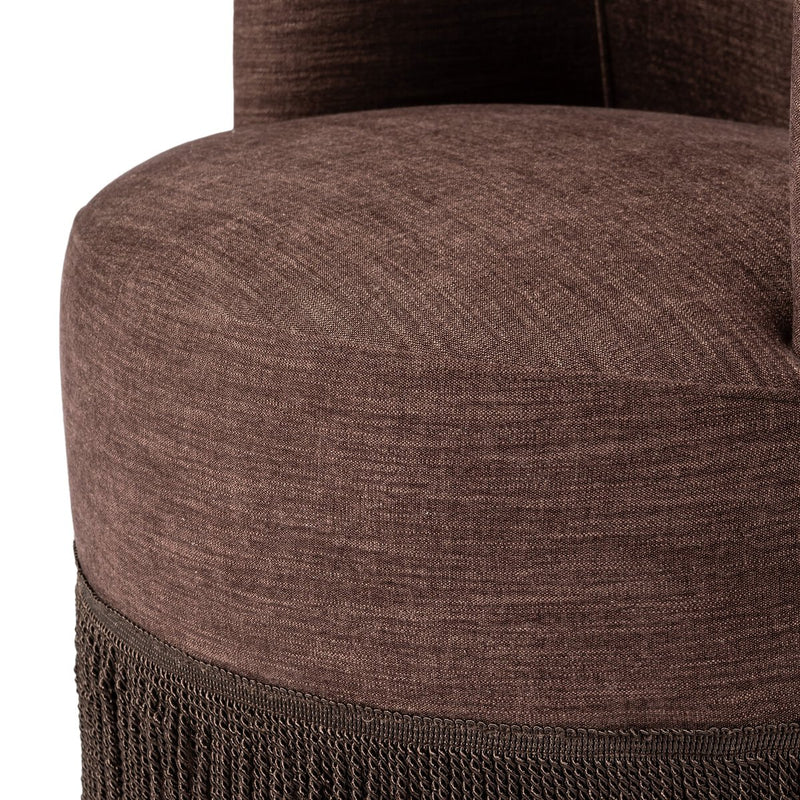 Aurora Fringe Swivel Chair - Laughlin Plum
