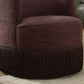 Aurora Fringe Swivel Chair - Laughlin Plum