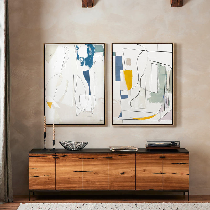 Midst IV Diptych by Coup d'Esprit — Vertical Grain White Oak Floater
