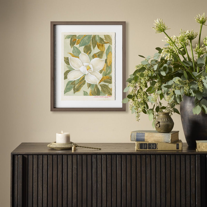 Magnolia I by Laurel-Dawn Latshaw - Rustic Walnut