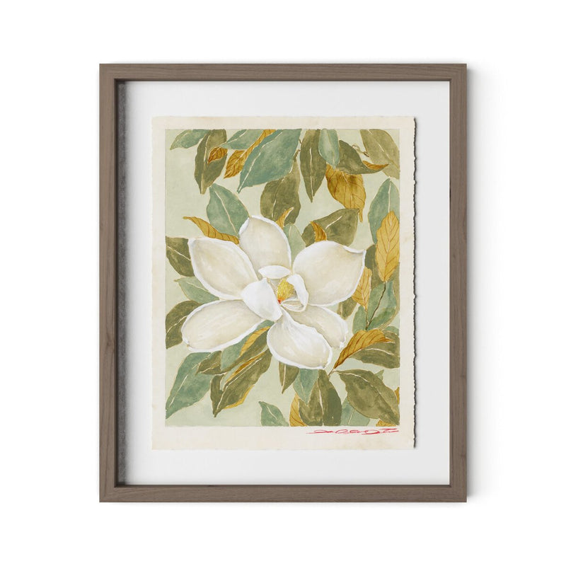 Magnolia I by Laurel-Dawn Latshaw - Rustic Walnut