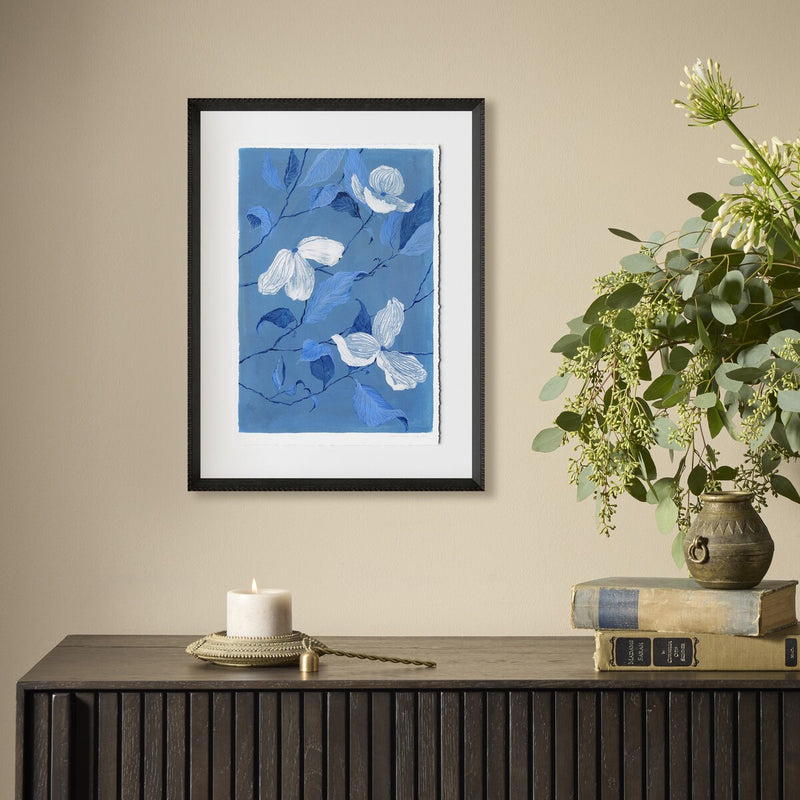 Blue Dogwood by Laurel-Dawn Latshaw - Brimfield Black