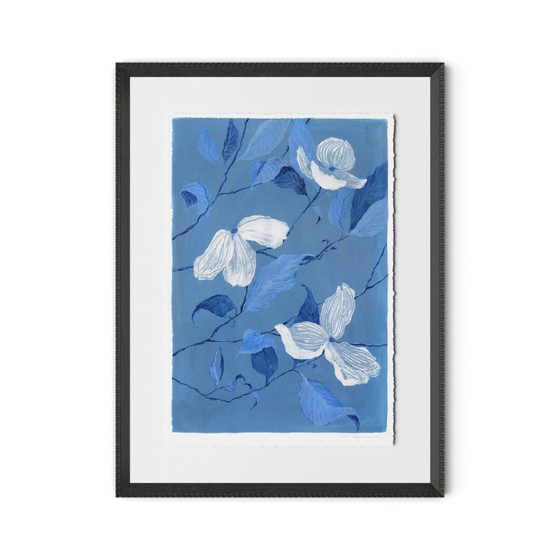 Blue Dogwood by Laurel-Dawn Latshaw - Brimfield Black