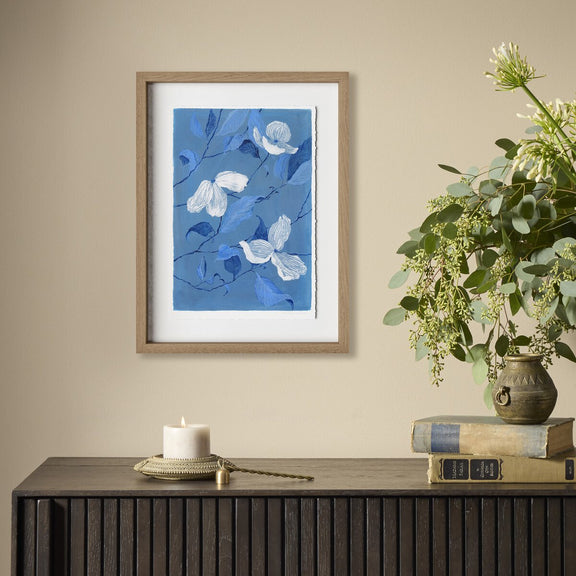 Blue Dogwood by Laurel-Dawn Latshaw - White Oak