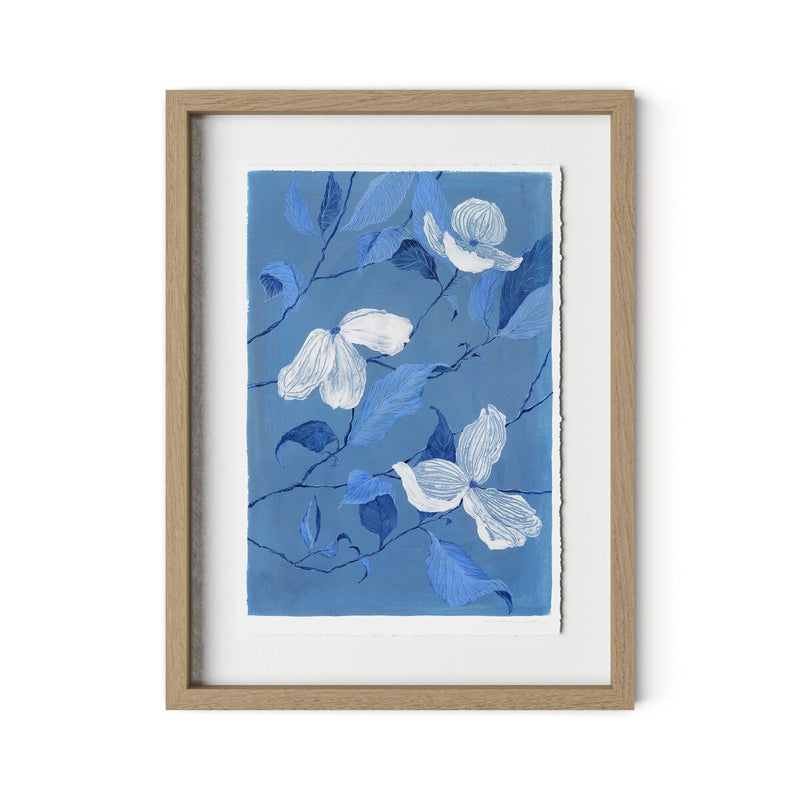 Blue Dogwood by Laurel-Dawn Latshaw - White Oak