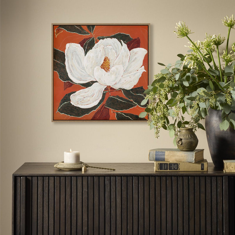 Red Magnolia by Laurel-Dawn Latshaw - White Oak
