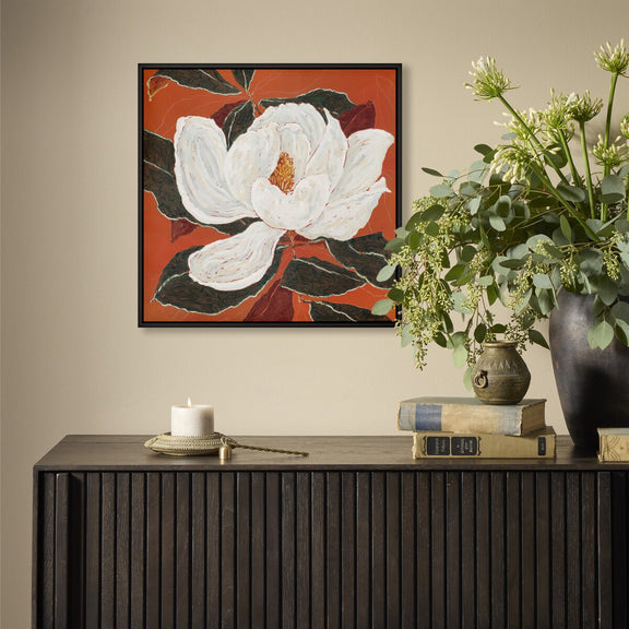 Red Magnolia by Laurel-Dawn Latshaw - Black Maple