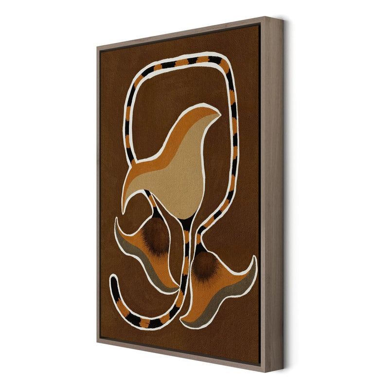 Delicate Bloom 4 by Shatha Al Dafai - Rustic Walnut