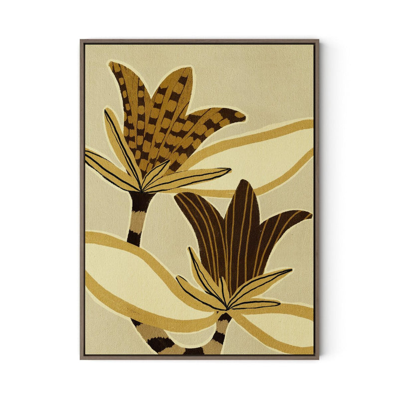 Delicate Bloom 12 by Shatha Al Dafai - Rustic Walnut