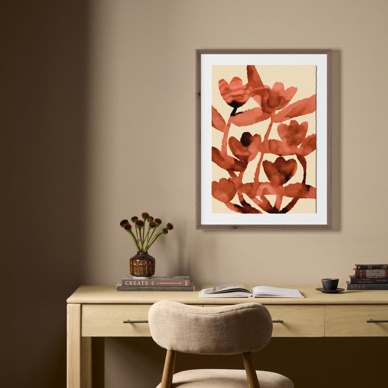 Blended Flowers 2 by Shatha Al Dafai - Rustic Walnut